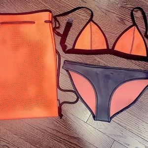 Neon orange bikini